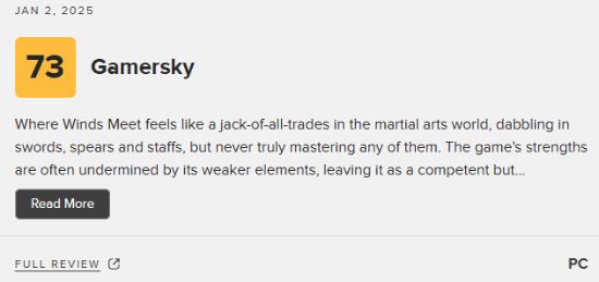 网易《燕云》M站72分:有望成为开放世界RPG的标杆(图2)